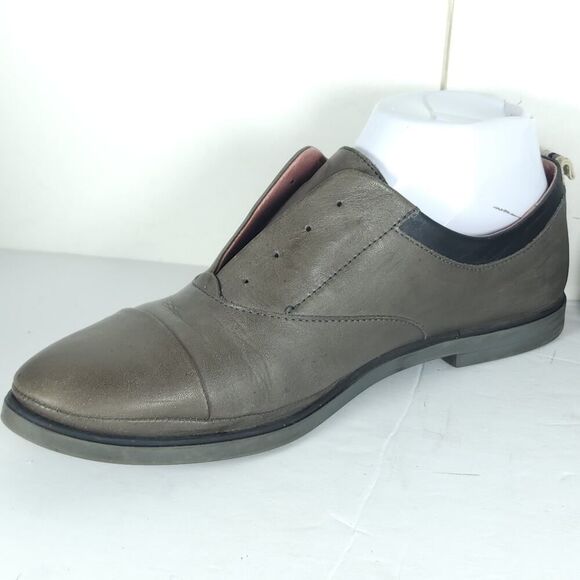 PIKOLINOS Women's Pyrgos US8,5 EU39 Gray Leather Laceless Slip-On Flat Oxford - Picture 6 of 16